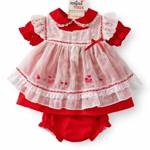 Mini Togs Red Baby Dress